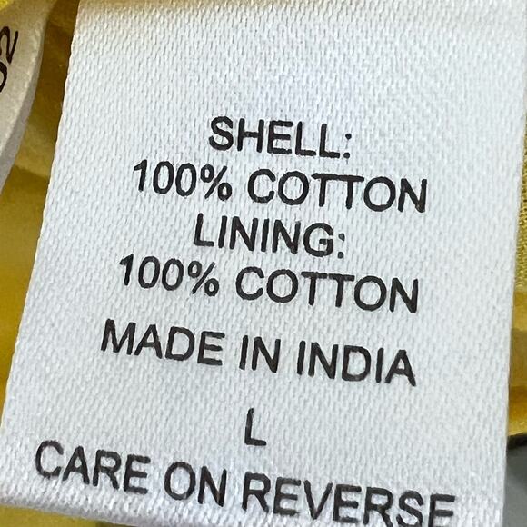 Happy X Nature By Kate Hudson Dress Size Large Ditsy Mini Floral Ruffle Yellow - Picture 15 of 16